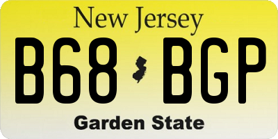 NJ license plate B68BGP