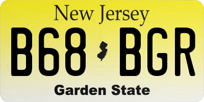 NJ license plate B68BGR