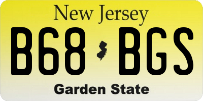 NJ license plate B68BGS