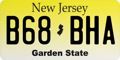 NJ license plate B68BHA