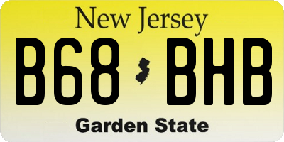 NJ license plate B68BHB