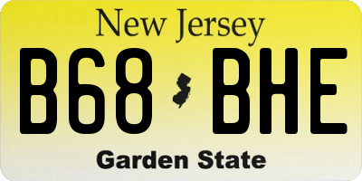 NJ license plate B68BHE