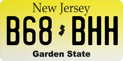 NJ license plate B68BHH