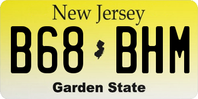 NJ license plate B68BHM