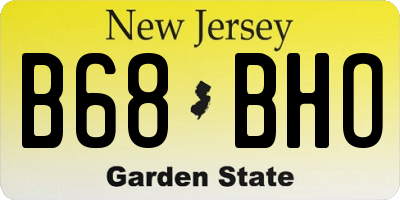 NJ license plate B68BHO
