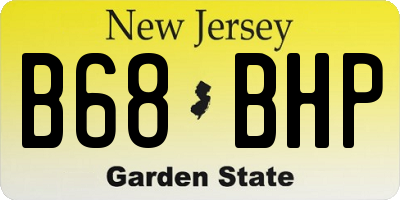 NJ license plate B68BHP