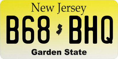 NJ license plate B68BHQ