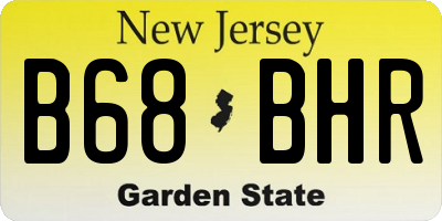 NJ license plate B68BHR