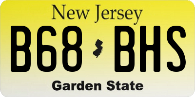 NJ license plate B68BHS