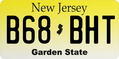 NJ license plate B68BHT