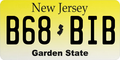 NJ license plate B68BIB