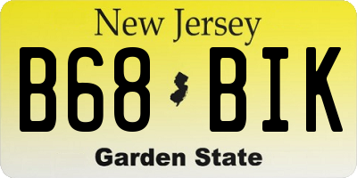 NJ license plate B68BIK