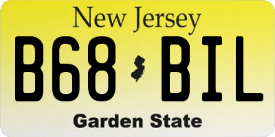 NJ license plate B68BIL
