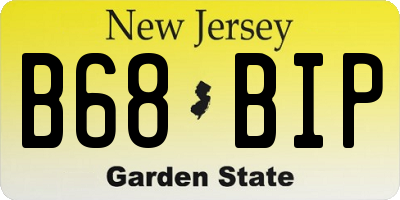 NJ license plate B68BIP