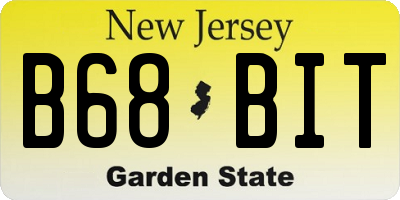NJ license plate B68BIT