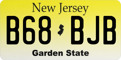 NJ license plate B68BJB