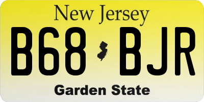 NJ license plate B68BJR
