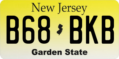 NJ license plate B68BKB
