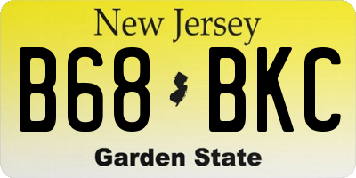 NJ license plate B68BKC