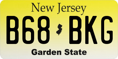 NJ license plate B68BKG