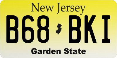 NJ license plate B68BKI
