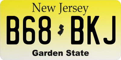 NJ license plate B68BKJ