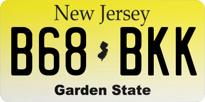 NJ license plate B68BKK