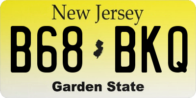 NJ license plate B68BKQ
