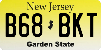 NJ license plate B68BKT