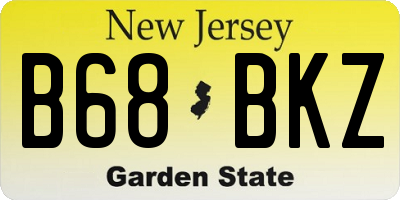 NJ license plate B68BKZ