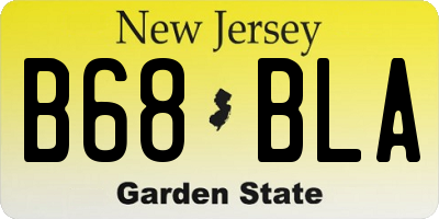 NJ license plate B68BLA