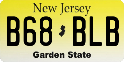 NJ license plate B68BLB