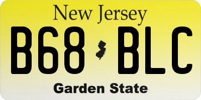 NJ license plate B68BLC