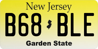 NJ license plate B68BLE