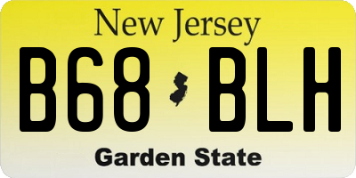 NJ license plate B68BLH