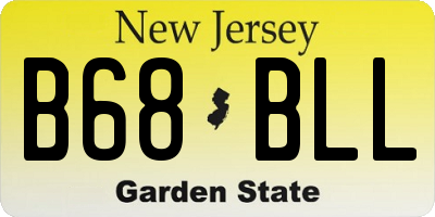 NJ license plate B68BLL