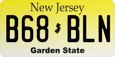 NJ license plate B68BLN