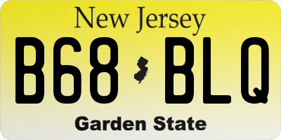 NJ license plate B68BLQ