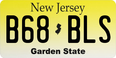 NJ license plate B68BLS