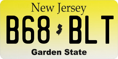 NJ license plate B68BLT