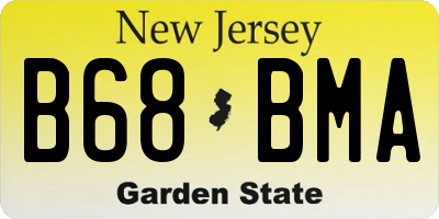 NJ license plate B68BMA