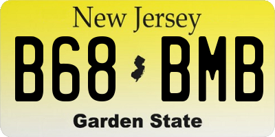 NJ license plate B68BMB