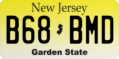 NJ license plate B68BMD