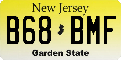 NJ license plate B68BMF