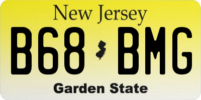 NJ license plate B68BMG