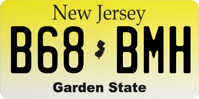 NJ license plate B68BMH