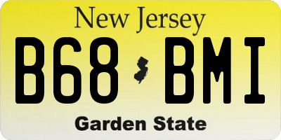 NJ license plate B68BMI