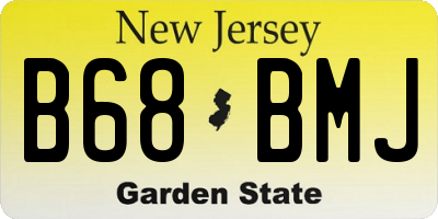 NJ license plate B68BMJ