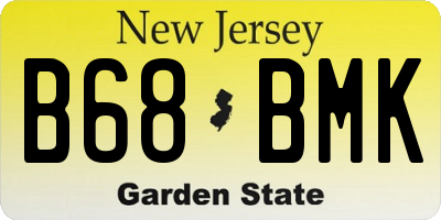 NJ license plate B68BMK