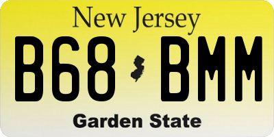 NJ license plate B68BMM